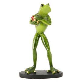 Frog Statue Resin Sports Frog Figurine Decor Sculpture Statue Crafts for Outdoor Garden Patio Lawn Bonsai Porch Rugby