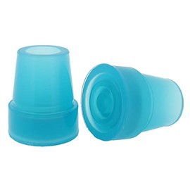 2Pcs: 19mm 3/4" Glow Blue in The Dark Rubber Ferrules for Walking Sticks - by Lifeswonderful