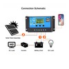 PWM Solar Panel Controller LCD Display Smart Charge Discharge Controller