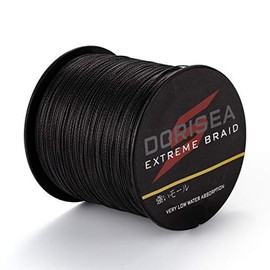 Dorisea Extreme Braid 100% Pe 1000m/1093Yards Braided Fishing Line 6-500Lb Test Fishing Wire Fishing String-Abrasion Resistant Incredible Superline (Black, 200lb/0.75mm(8Strands))