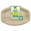 ECO Leaf 10 Disposable Palm Leaf Serving Platters, Medium Oval