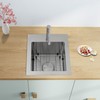 MILOSEN Bar Sink 15''×17'', Drop in T304 Stainless Steel Sink,