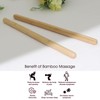 Goodtar 2 PCS Solid Bamboo Massage Stick Set for Body