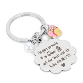 Jusgan Keyring Grandma, Mother's Day Gifts for Grandma, Gift Ideas for Grandma, Christmas Mother's Day Gift, Birthday Gift for Grandma, Gift for Grandma from Grandson, Granddaughter, Best Grandma