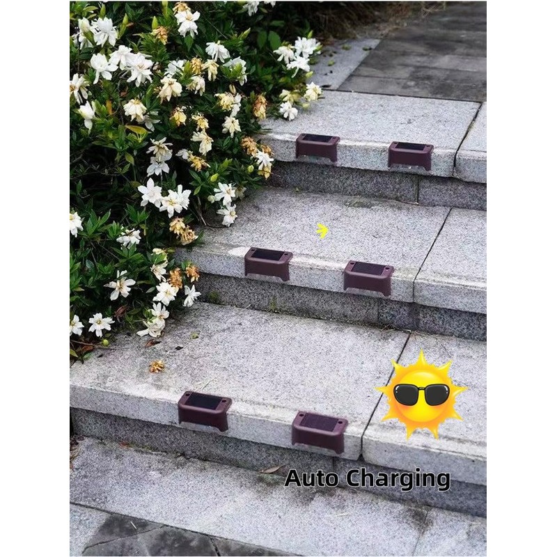 GZZYPZ Solar Outdoor Waterproof Itelligent Induction Deck Light 16 Pack