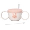 Baby Learning Drinking Cup 200mL Cartoon Animal Print Silicone Training
