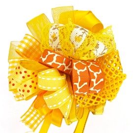 Ribbon Off Cut Bundle - Contains 10 Different 1 Metre Ribbons (Yellow)