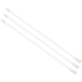 uxcell Blind Wand Replacement with Hook,3Pcs 17" Long Acrylic Blind Tilt Wand with Hook and Grip, Vertical Blind Rod Stick for Window Blind Stick Wand Opener (Transparent)