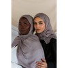 VELA Gravity Grey Solid Modal Hijab - Size: Standard