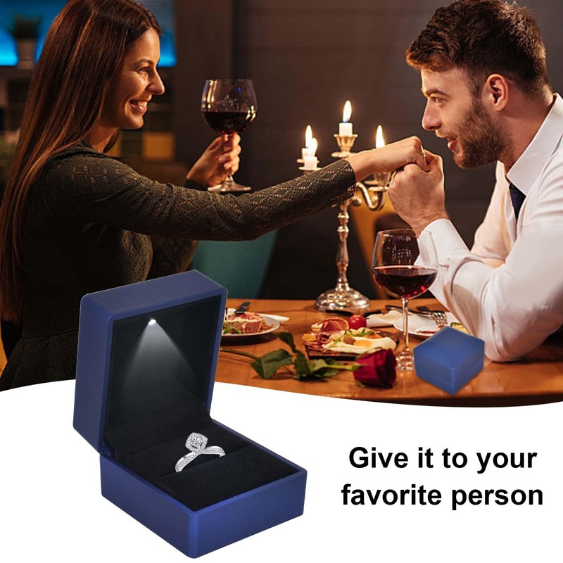Ring Box With LED Light, Velvet Ring Boxs, Jewelry Display