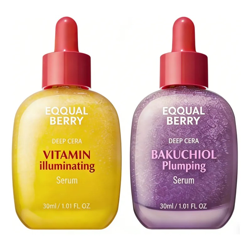 2pc Eqqualberry Suero Iluminador Con Vitamina Se Mezclarán Normal Día/noche