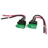 sourcing map 2 Pcs SPST Green Horn Button Momentary Wired