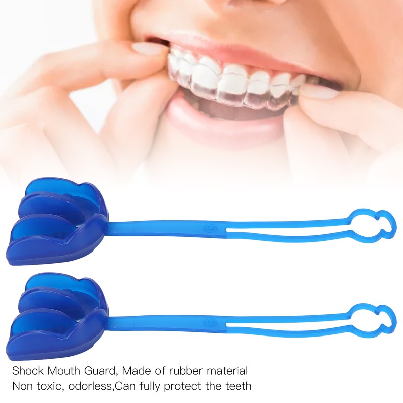 2pcs Portable Shock Mouth Guard Shock Absorption Athletic Mouth Guard