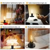 Polished Metal Desktop Lamp Base, E26/E27 Edison Screw Light Bulb