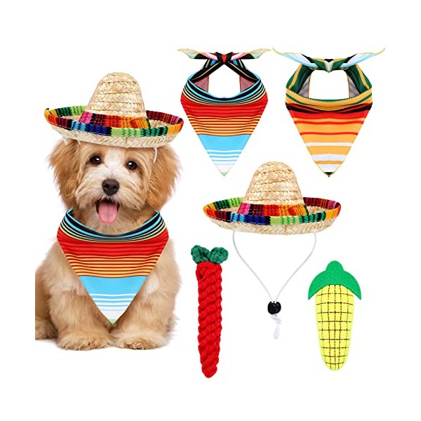 Mexican Dog Costume Accessories Cinco De Mayo Fiesta Dog Bandana