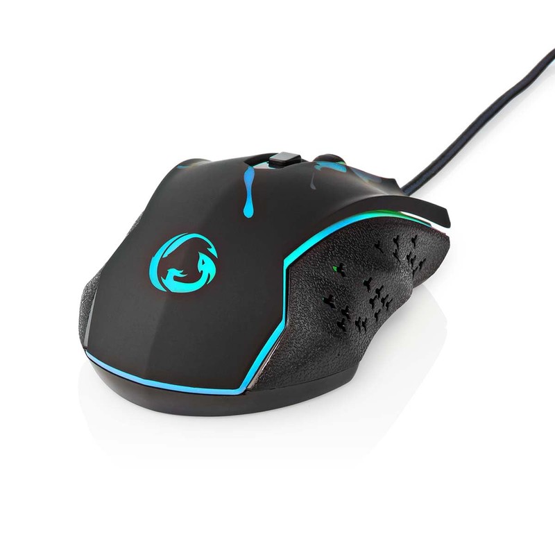 NEDIS Gaming Mouse - Wired - 1200/1800 / 2400/3600 DPI