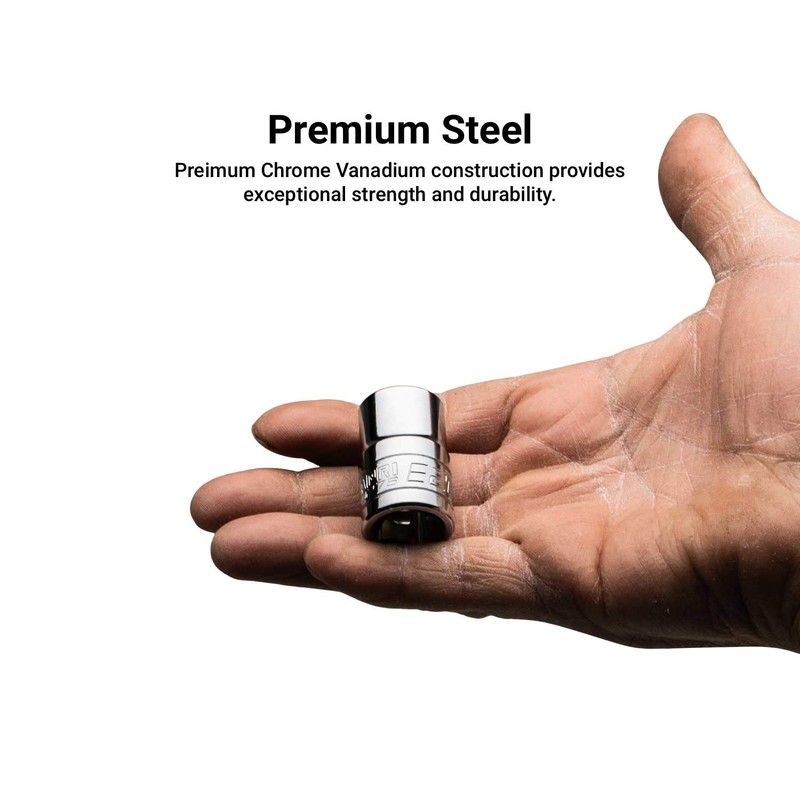 Capri Tools E6 External Star Socket, 1/4-Inch Drive