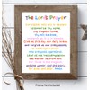 Lords Prayer Wall Art - Religious Bible Study Scripture Decor