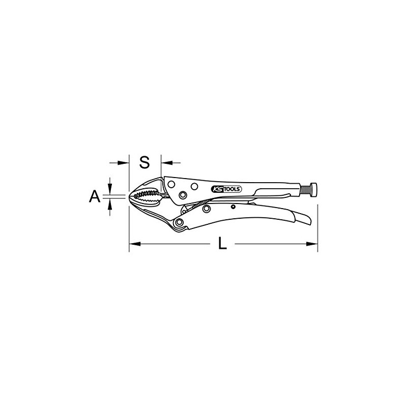 KS Tools 115.2006 Large Jaw Grip Pliers with Easy-Release 65