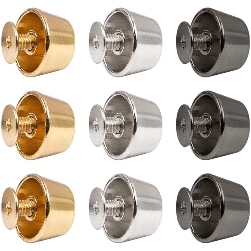 AUEAR, 30 Pack Screw Back Stud Purse Feet Metal Studs
