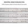 ZZTX Metal Straight Edge Ruler Set,Stainless Steel Ruler,12 Inch, Bulk