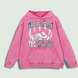 Unbroken Talk Less Do More Graphic Hoodie 100% Cotton US Warehouse 6 ColorsColor: Red, Size: 2 XL