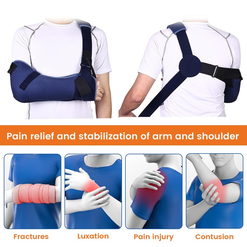 Willcom Arm Sling Shoulder Injury Immobilizer, Medical Sling with Waist
