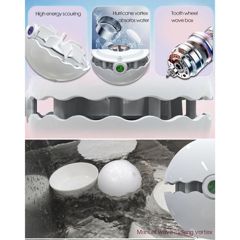 Mini Sink Dishwasher 1200mAh USB Charging IP67 High Speed Rotation