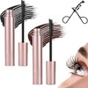Tubing Mascara Black & Brown Duo for Lash Makeup, Relaxrich Mascara, Long Lasting Waterproof And Sweatproof Lengthening and Curling Non Clumping (Black+Brown, 3.5G)