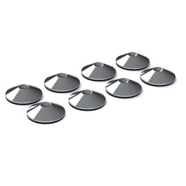 Speaker Subwoofer & HiFi Stand Isolation & Floor Protector Spike Shoes Pads Feet (8, Polished Chrome)