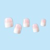 JUSTOTRY 24 Pcs Pink Solid Fake Nails Short,Gradient Square Press