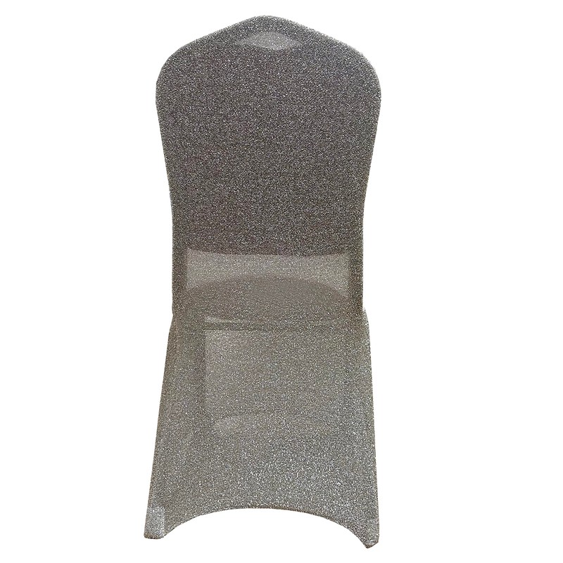 iEventStar Stretch Spandex Glitter Shiny Metallic Dining Chair Cover for