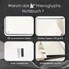 Hieroglyphs Notebook A5 Hardcover, 189 Numbered Pages, 3 Colours, Organiser