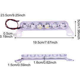 Biqiure 2PCS Motorcycle Rear Light,12V Motorcycle Brake Tail Light LED Rear License Plate Lamp Red+Blue Flashing Strobe Warning Light Anti-Rear Collision for Moto ATV Electric Vehicle