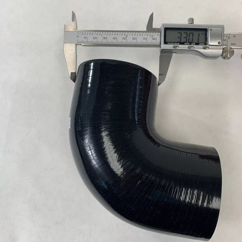 Unbranded Black 3" I.D. to 3" I.D. 90 Degree Silicone