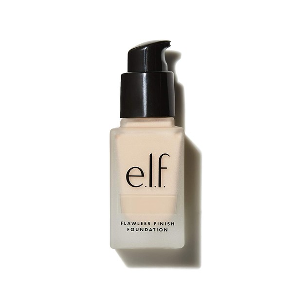e.l.f, Flawless Finish Foundation, Lightweight, Oil-free formula, Full Coverage, Blends Naturally, Restores Uneven Skin Textures and Tones, Swan, Semi-Matte, SPF 15, All-Day Wear, 0.68 Fl Oz