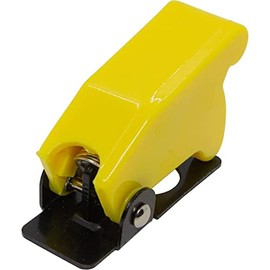 Lumonic Flip Cover in Yellow for Toggle Switches with Diameter 12 mm I Plastic Protection Cover for Rocker Switches I for Car and Home