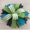 Handmade 10" Whimsical Summertime Wreath Bow, Lantern Bow - Handmade