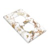 White Marble Golden Texture 1 Gang Outlet Cover Outlet Light