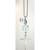 Rear View Mirror Car Accessory Ornament: Silvery Religious Christian Cross