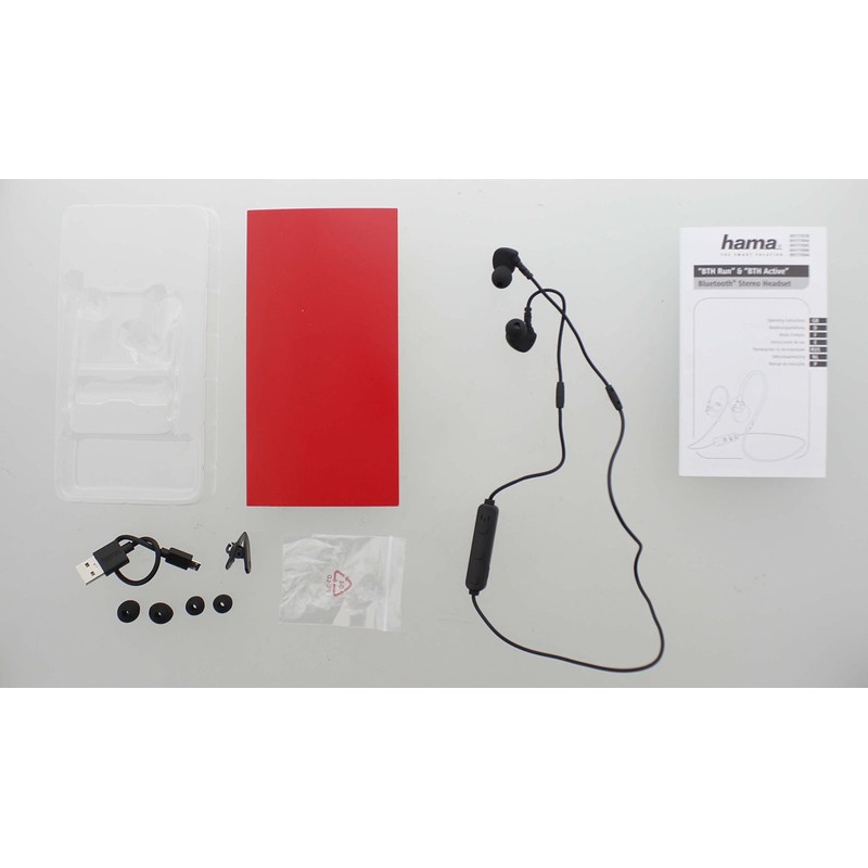 Hama Run BT Stereo- Kopfhörer, binaural, Bluetooth, Schwarz