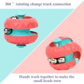 2 PCS Orbit Balls，UHOMENY Spinning Track Balls as Stress Relief for Adults