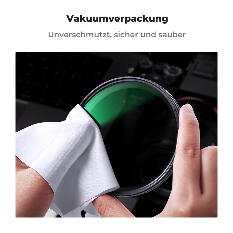 K&F Concept UV Filter 52 mm with Lens Cap, Cleaning