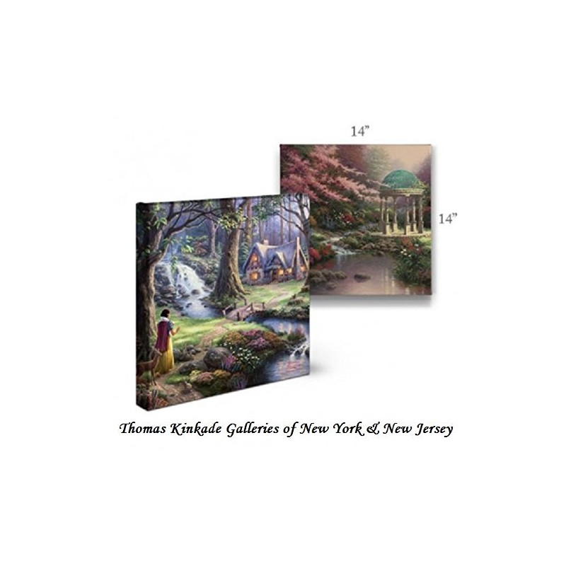 Thomas Kinkade Mountain Chapel 14 x 14 Gallery Wrapped Canvas