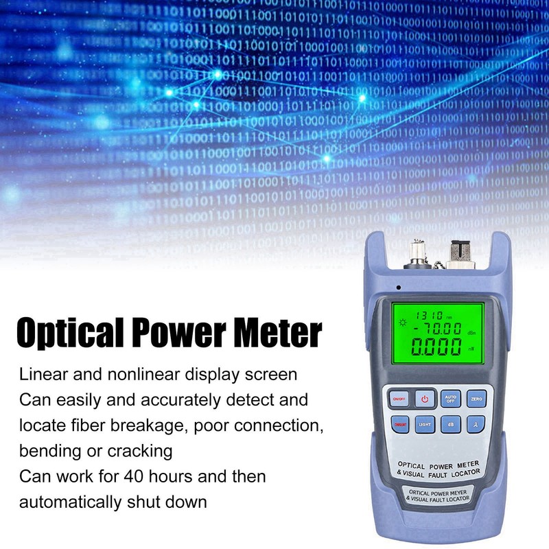 Optical Power Meter 650nm 7 Wavelength High Accuracy Fiber Optic