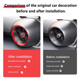 Auovo Air Outlet Vent Cover Rings Compatible with Subaru BRZ Toyota GR86 2022 2023 Accessories Car Interior Air Vent Cover Trims Aluminum Alloy Decoration Rings 2pcs (Red)