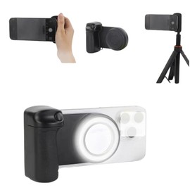 Magnetic Selfie Ring Light, Selfie Phone Tripod Mount, Detachable Wireless Bluetooth Remote Control, Smartphone Camera Handle, for Phone Video/Photo