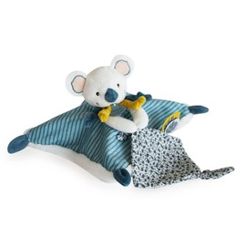Doudou et Compagnie DC3668 Koala Flat Comforter 25 cm Blue Multicolour Baby