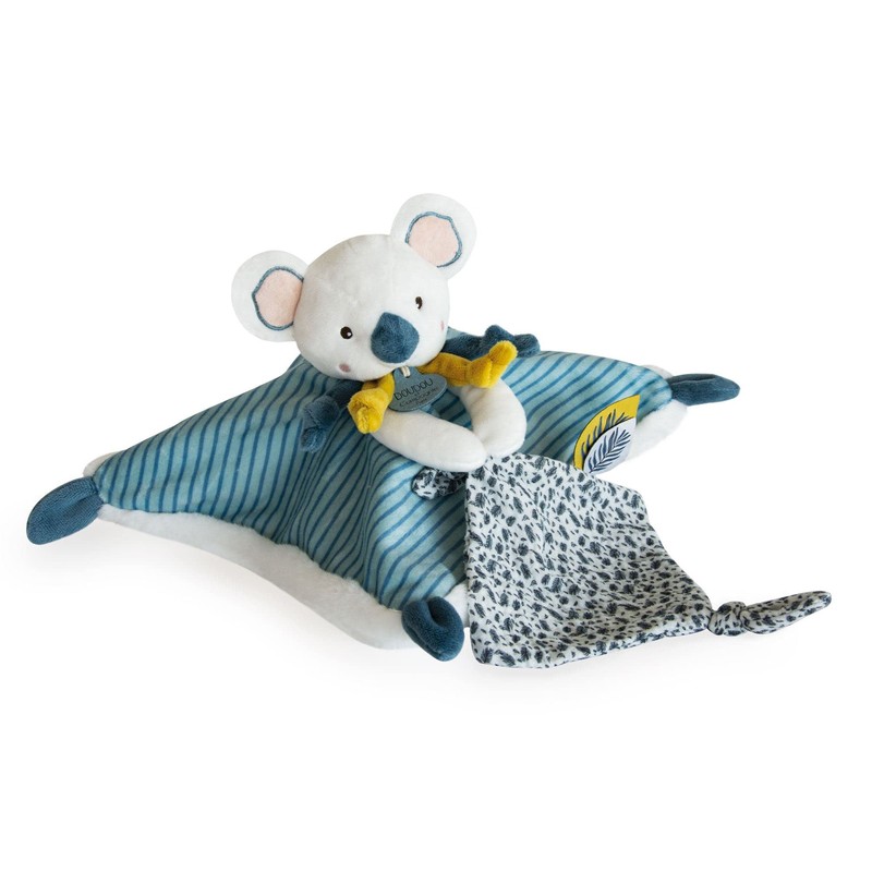 Doudou et Compagnie DC3668 Koala Flat Comforter 25 cm Blue