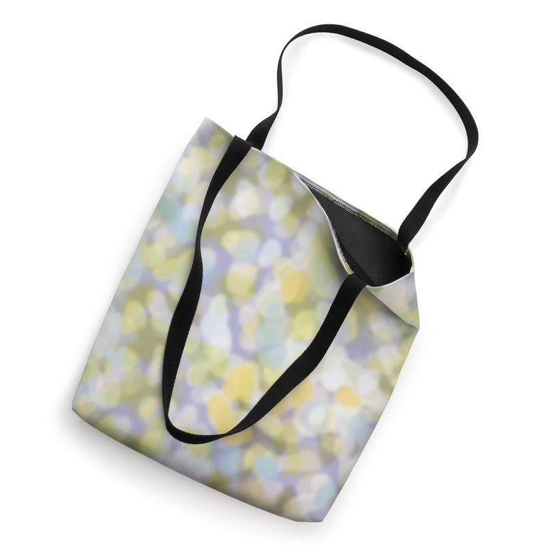 Aesthetic Light Yellow and Lilac Tortoise Shell Pattern Tote Bag